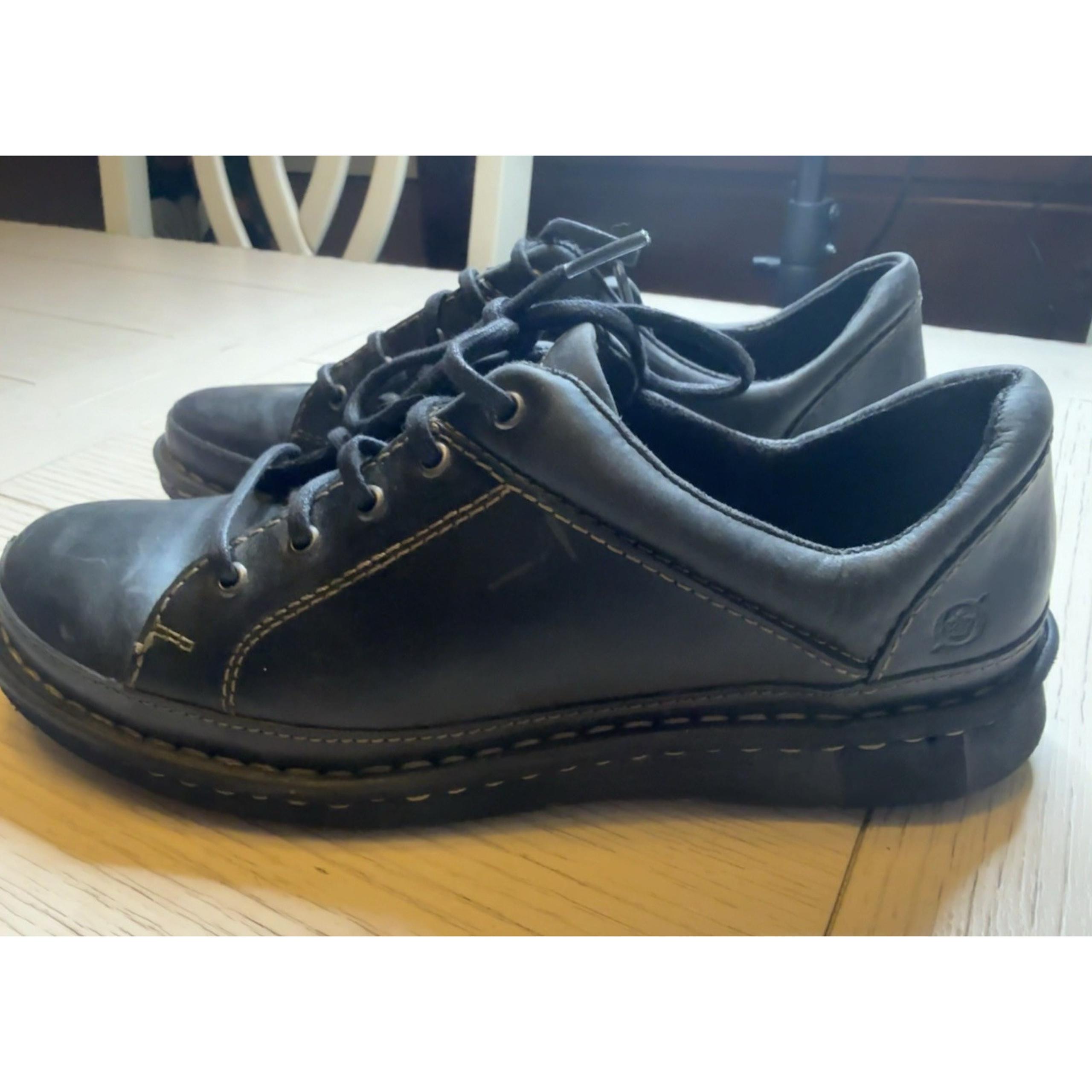 Born Handcrafted Footwear Blk Leather Women's Lace Up Oxford Shoes. Sz 8M