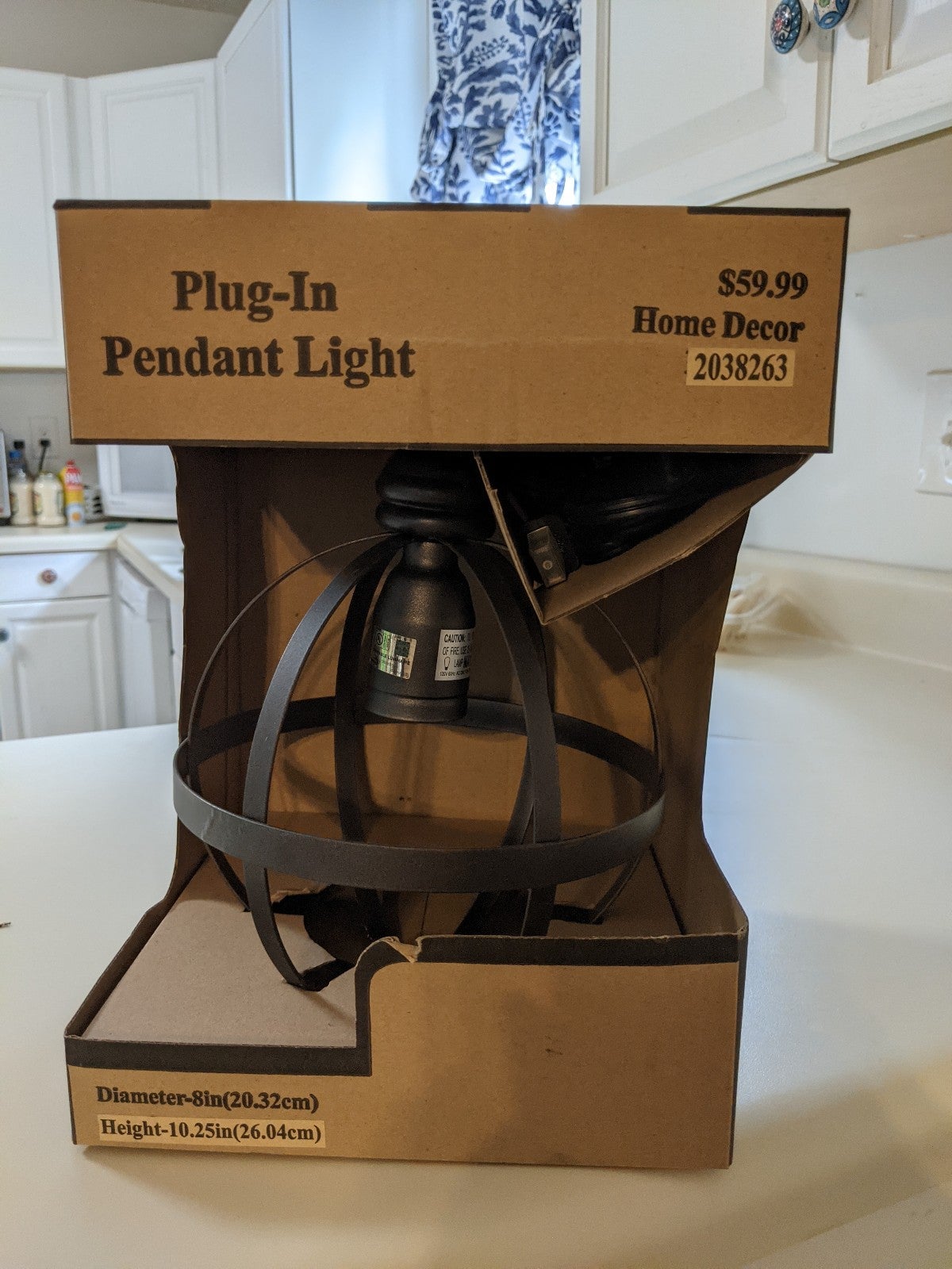 Plug in pendant light