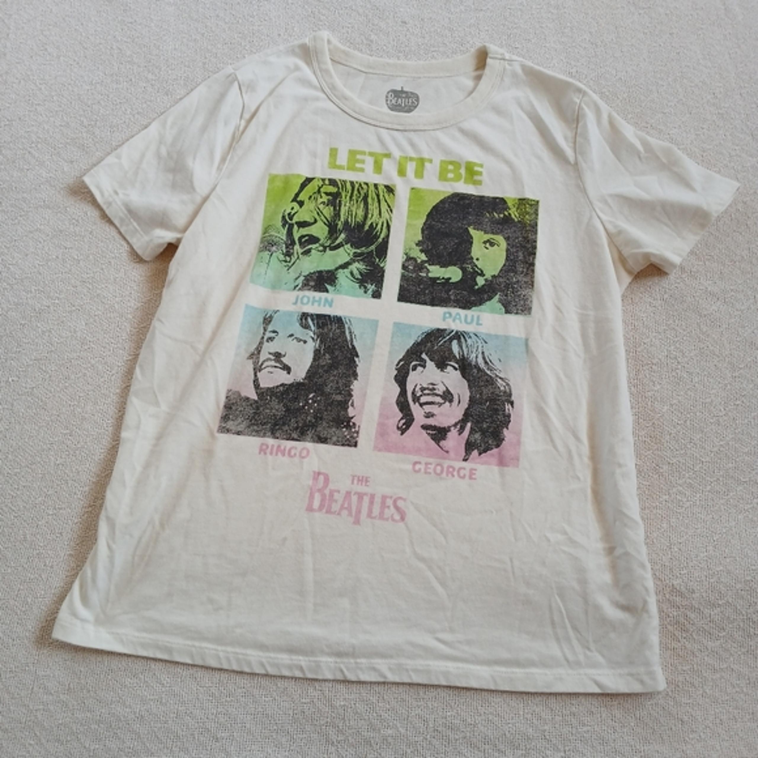 the beatles large let it be tee shirt