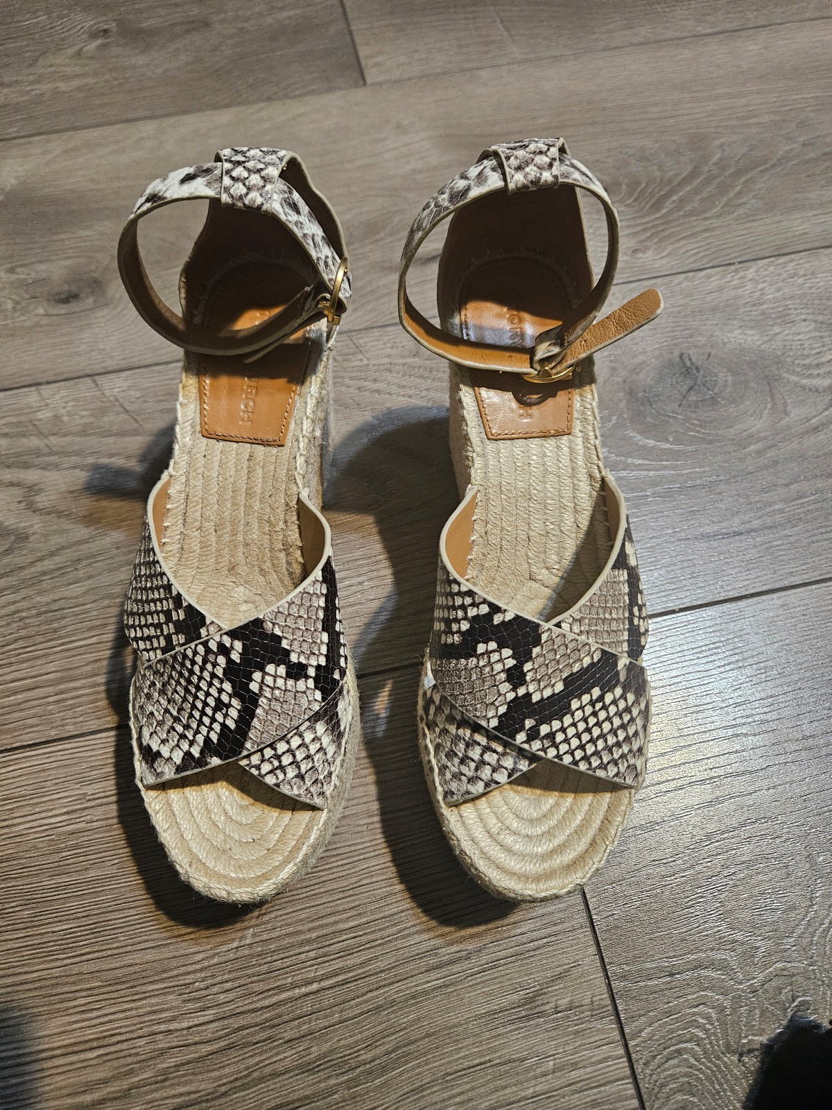 Tory Burch Women's Snake Shelby Strap Espadrille Wedge