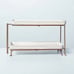 2-Tier Stoneware & Metal Serving Stand Cream/Copper Tiered Tray - Hearth & Hand