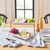 2-Tier Stoneware & Metal Serving Stand Cream/Copper Tiered Tray - Hearth & Hand