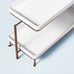 2-Tier Stoneware & Metal Serving Stand Cream/Copper Tiered Tray - Hearth & Hand
