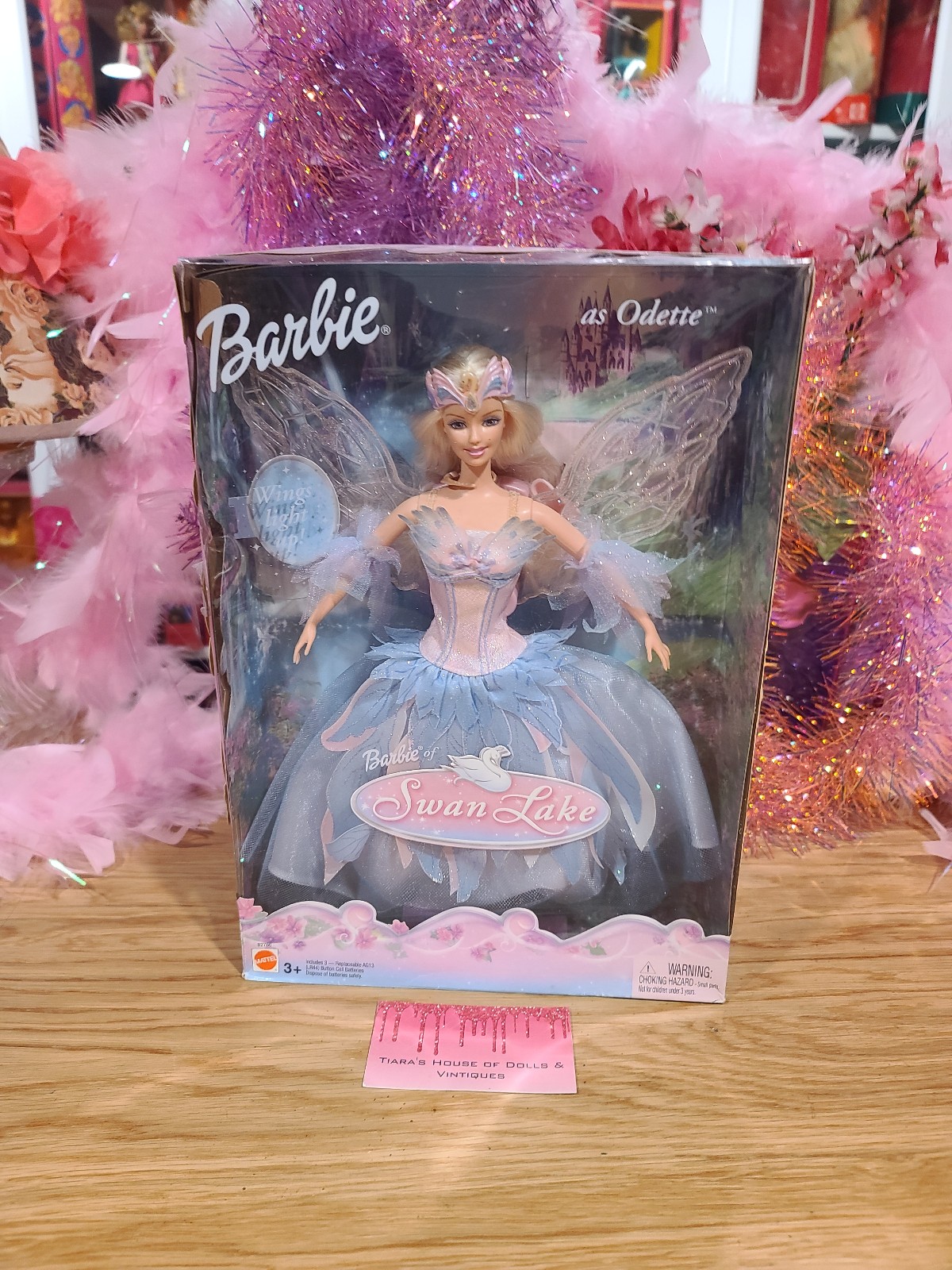 NIB! 2003 SWAN LAKEVBARBIE AS ODETTE DOLL! LIGHT UP WINGS!