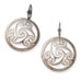 Vintage Celtic Sterling Silver Triskelion Leverback Earrings Triskele Spiral