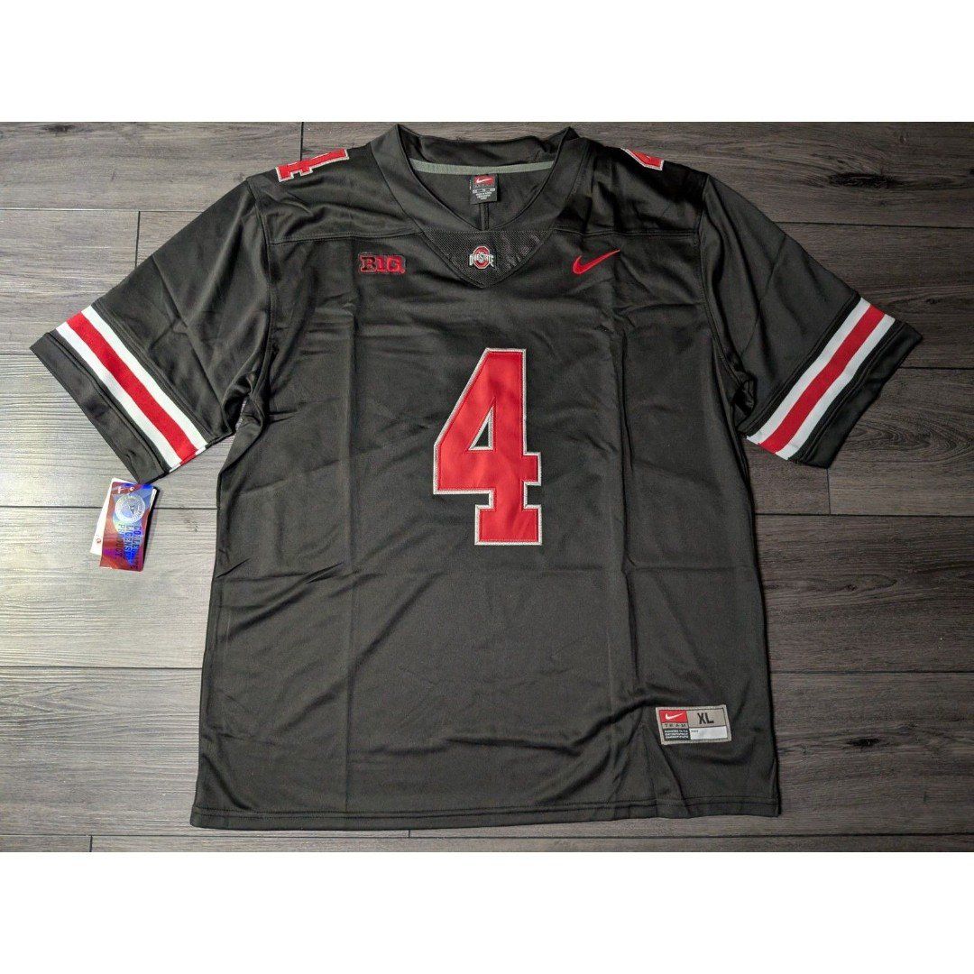 Jeremiah Smith #4 Ohio State Buckeyes BLACKOUT Stitched Men's Jersey XL