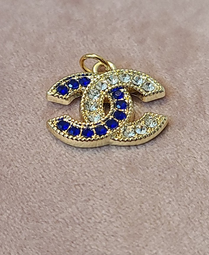 Chanel Royal Blue and Crystal Charm