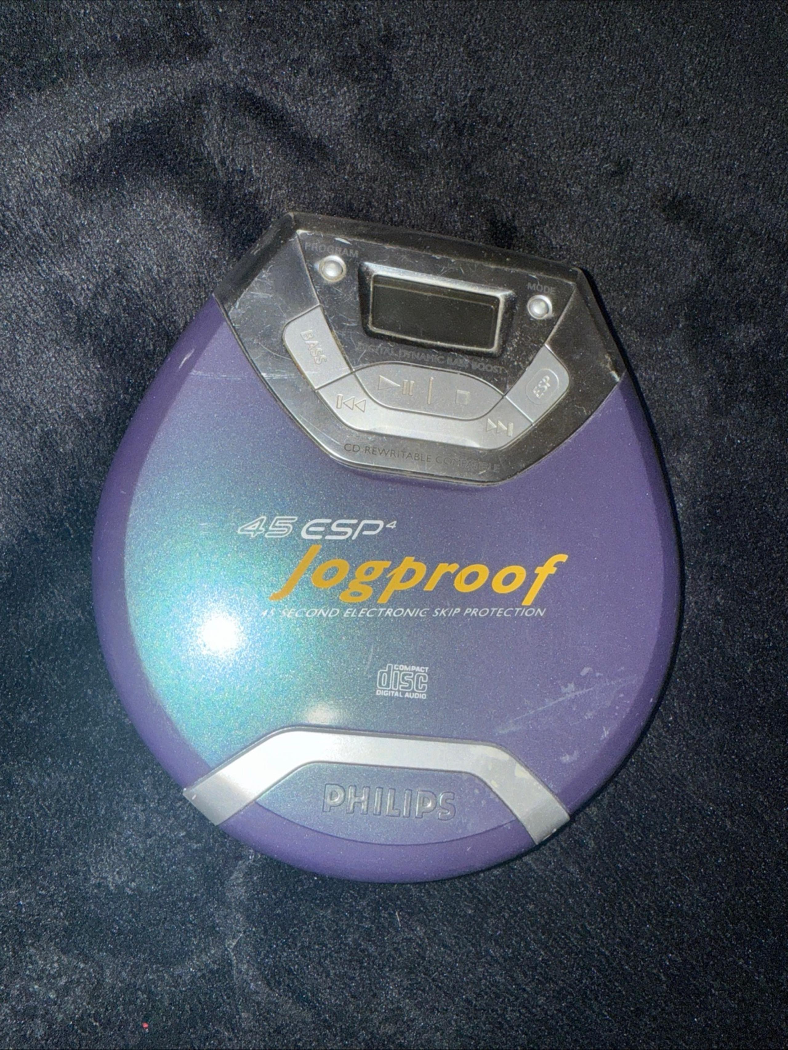 Philips Jogproof 45 ESP Portable CD Player Dynamic Bass Boost AX5014/17 (broken)