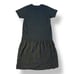 Johnny Was Vintage 90s Black Cotton Linen Fish Beach T-Shirt Dress Size L Boho