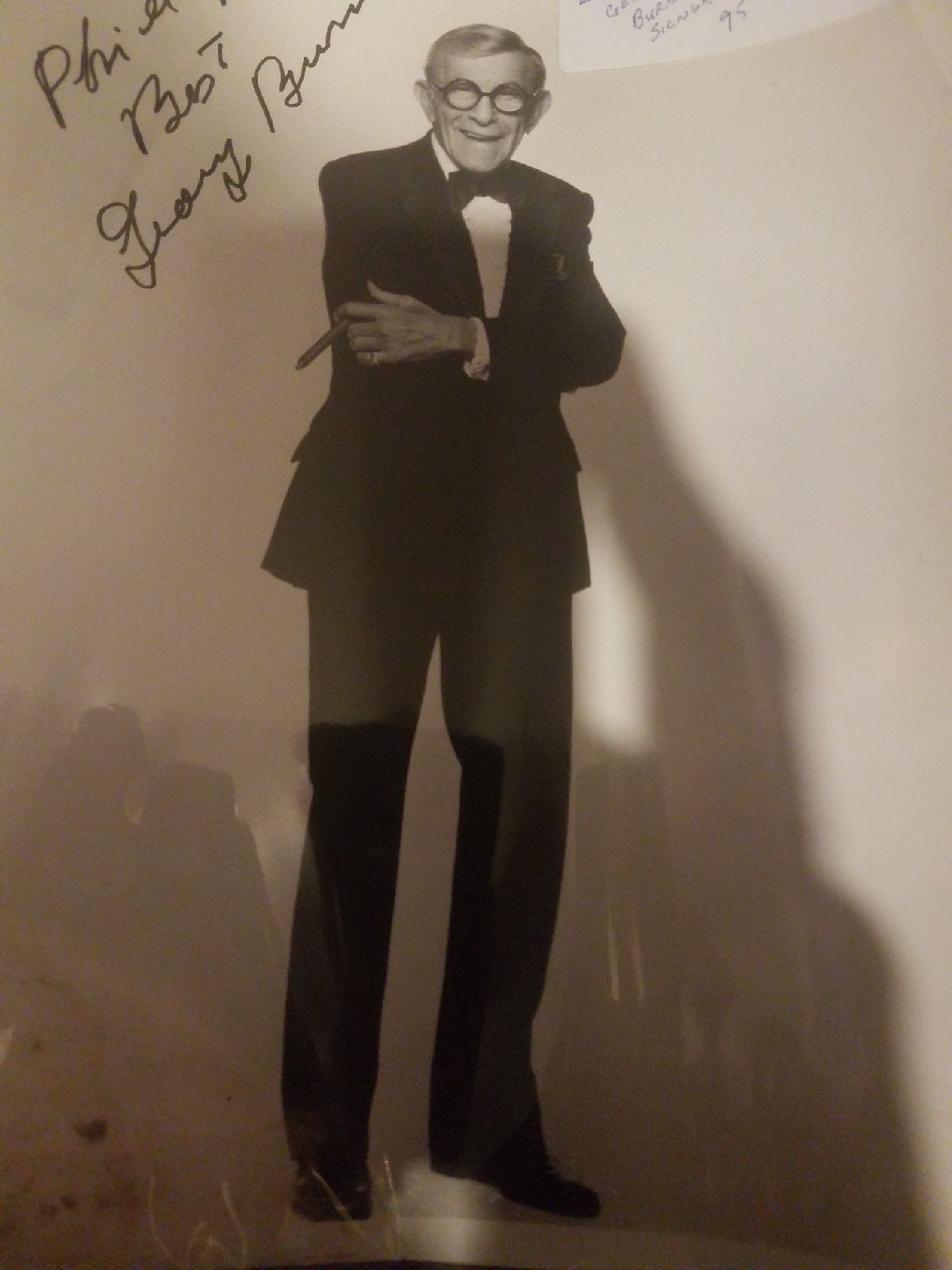 George burns autograph
