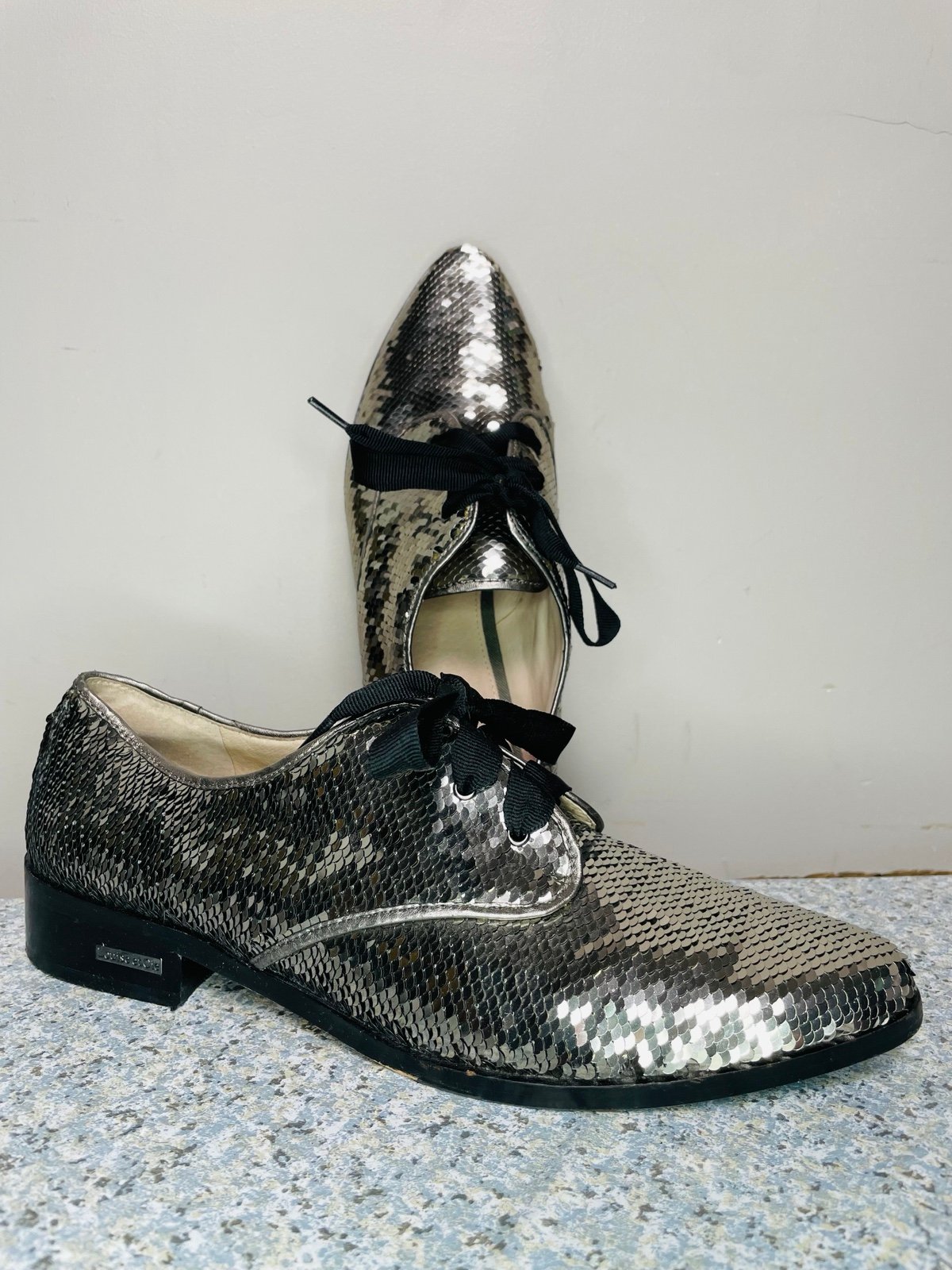 Louise Et Cie Sequin Lo-Adwin Women Oxford Shoes Size 10M/40 Leather