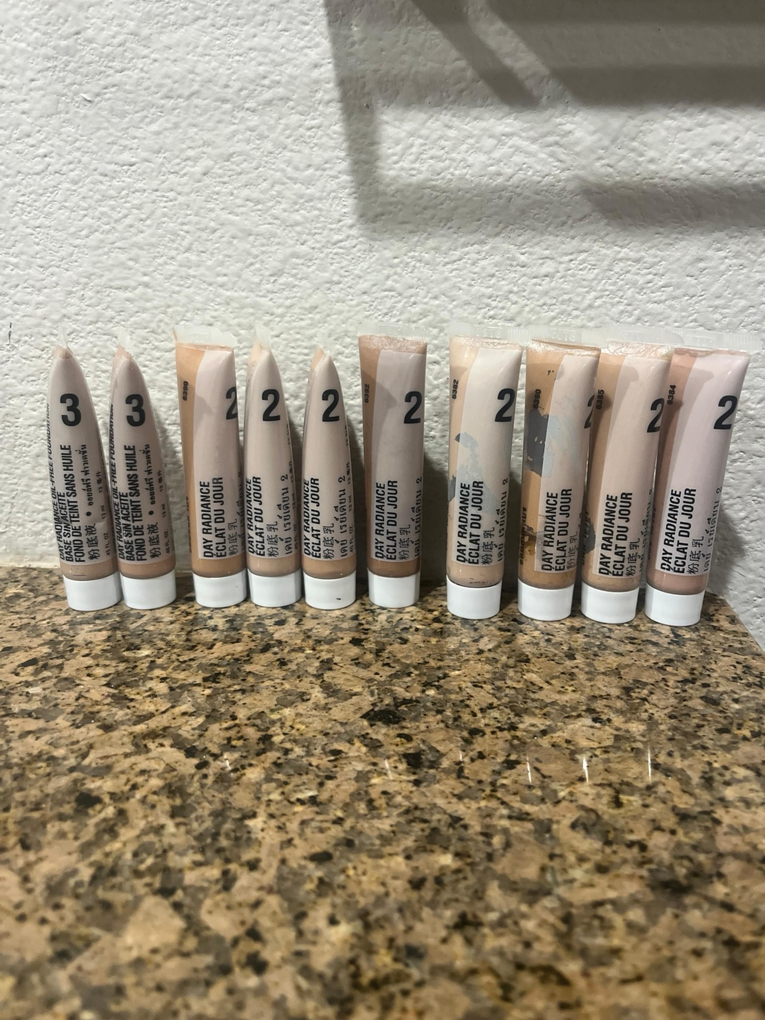 Lot of 10 Mary Kay Day Radiance Foundation Tube Variety Formulas Ivory & Beige