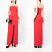Solace London dress size US 4 / UK 8 Bysha strapless red crepe maxi