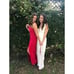 Solace London dress size US 4 / UK 8 Bysha strapless red crepe maxi
