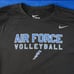szLARGE NIKE DRI-FIT US AIR FORCE VOLLEYBALL ATHLETIC FIT TSHIRT WOMENS RC 11981
