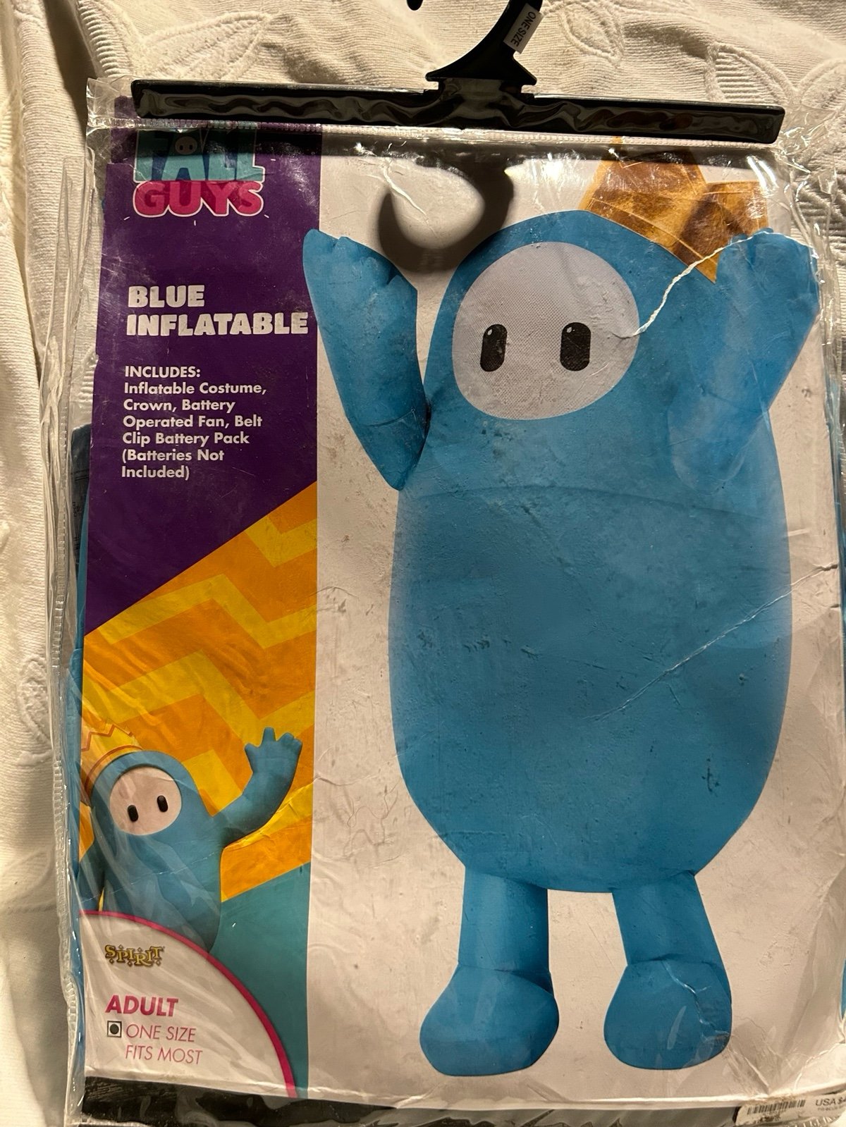 Adult Fall Guys Blue Inflatable Costume
