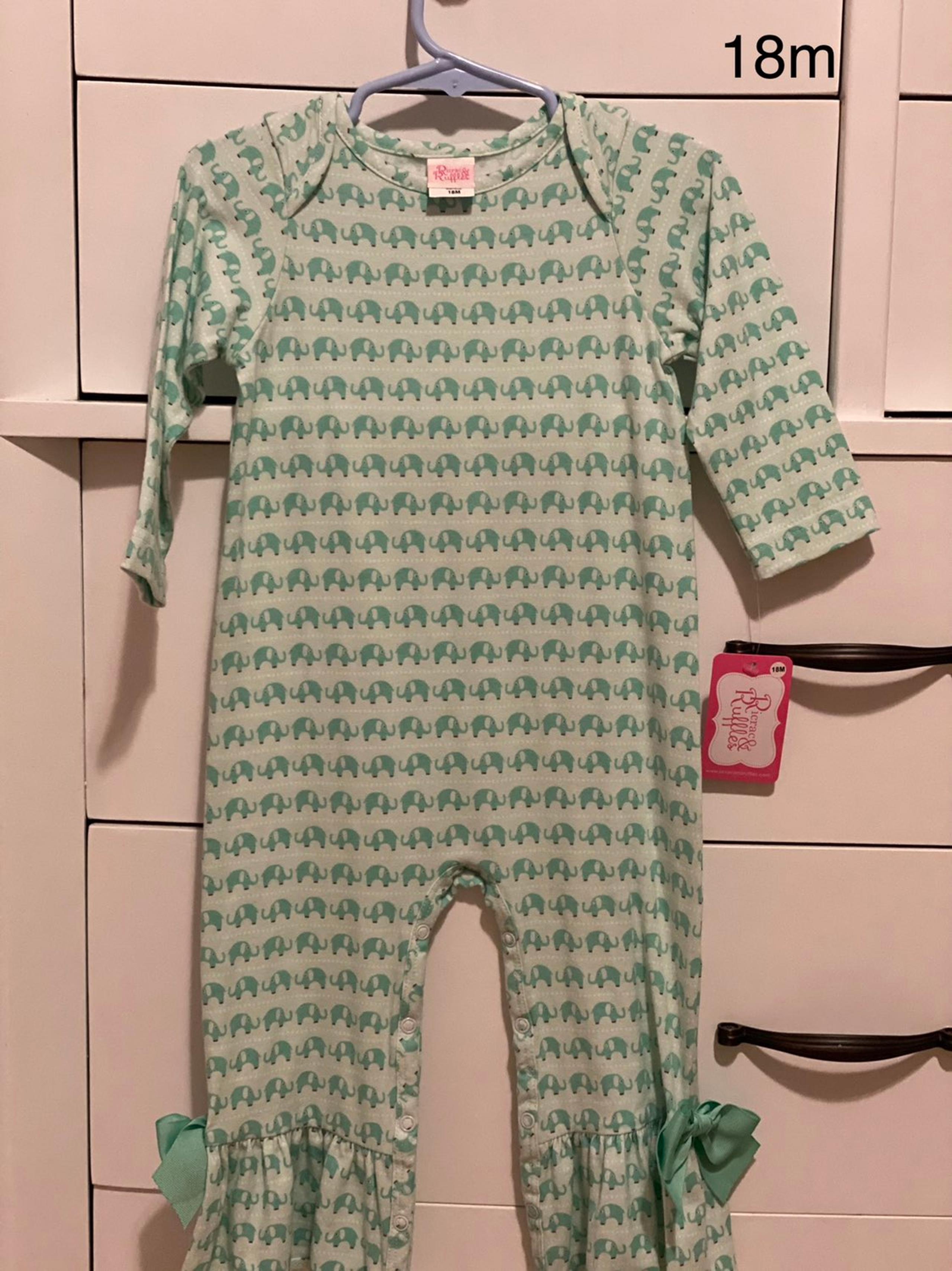 RicRac & Ruffles Elephant Romper NEW