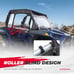 KEMIMOTO Cab Enclosures, Upgrade Resin Zipper Unbreakable 2 Soft Upper Doors