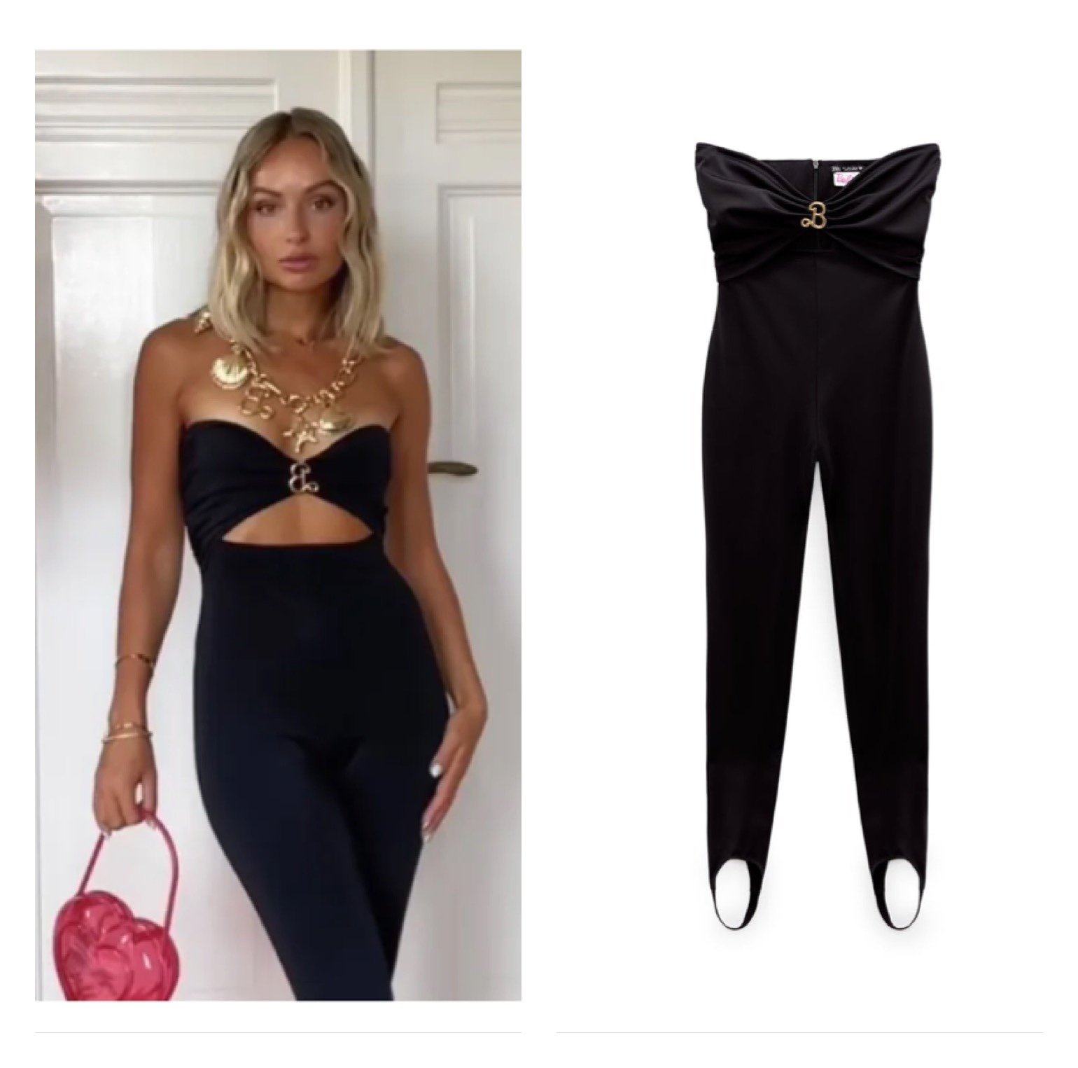 NWT Zara Barbie Mattel long jumpsuit