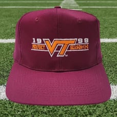 VTG Virginia Tech Hokies 1999 Perfect Season Snapback Hat Y2K VT Football KC Cap