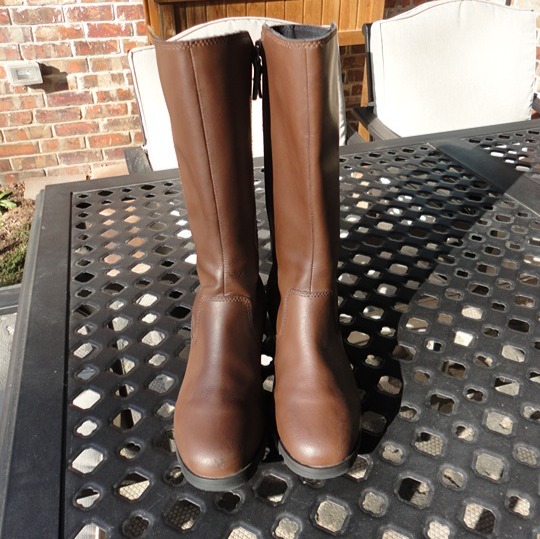 SOREL Girls Brown Leather and Suede Waterproof Zip Up Knee High Boots Size 4