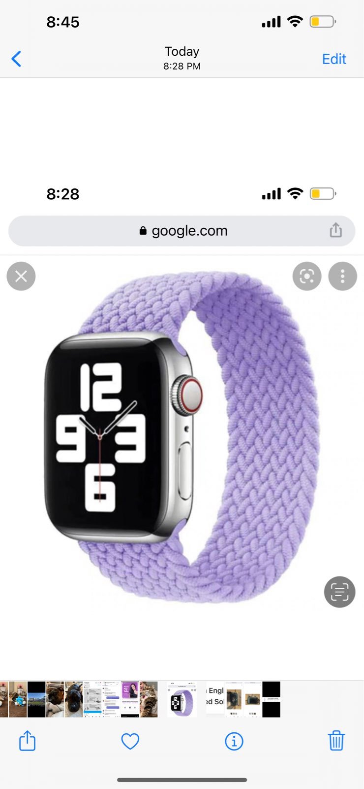 Apple watch band - 41 mm lavender englishloop