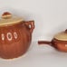 Vintage (Watt) Peedee Co Pumpkin Shape Bean Pot and Bowl w/ Handle Ovenware