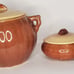 Vintage (Watt) Peedee Co Pumpkin Shape Bean Pot and Bowl w/ Handle Ovenware