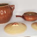 Vintage (Watt) Peedee Co Pumpkin Shape Bean Pot and Bowl w/ Handle Ovenware