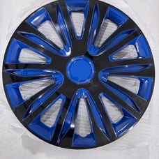 Black with blue rim covers hubcaps 16” set of 4 universal fit, polveras tapas de