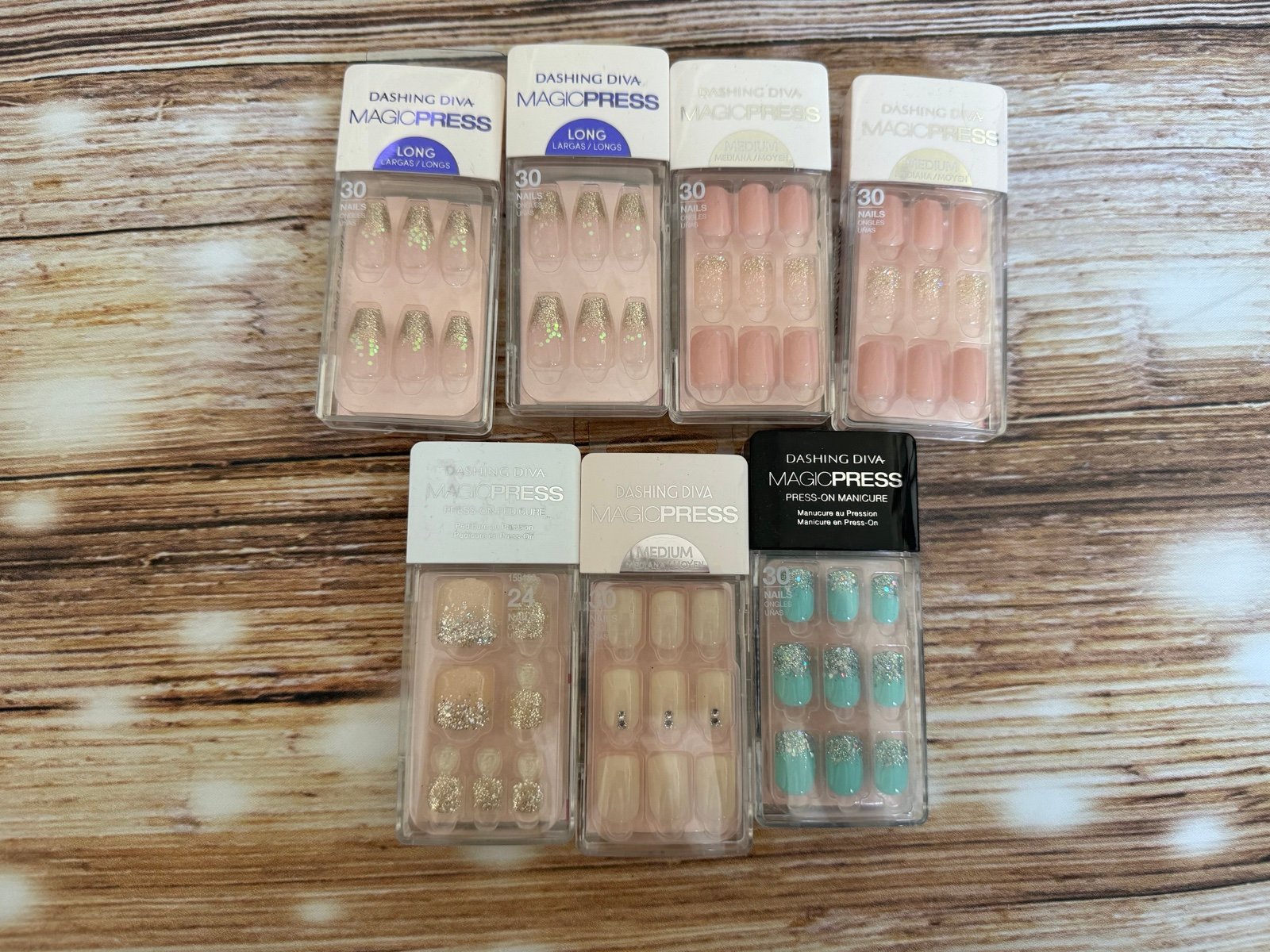 Bundle of 7 sets Dashing Diva MagicPress Press-on Nails