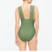 NWT J Crew V Neck One Piece Swimsuit COLOR- Green