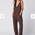 We The Free High Roller Jumpsuit in Mocha XS (fits large)