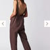 We The Free High Roller Jumpsuit in Mocha XS (fits large)