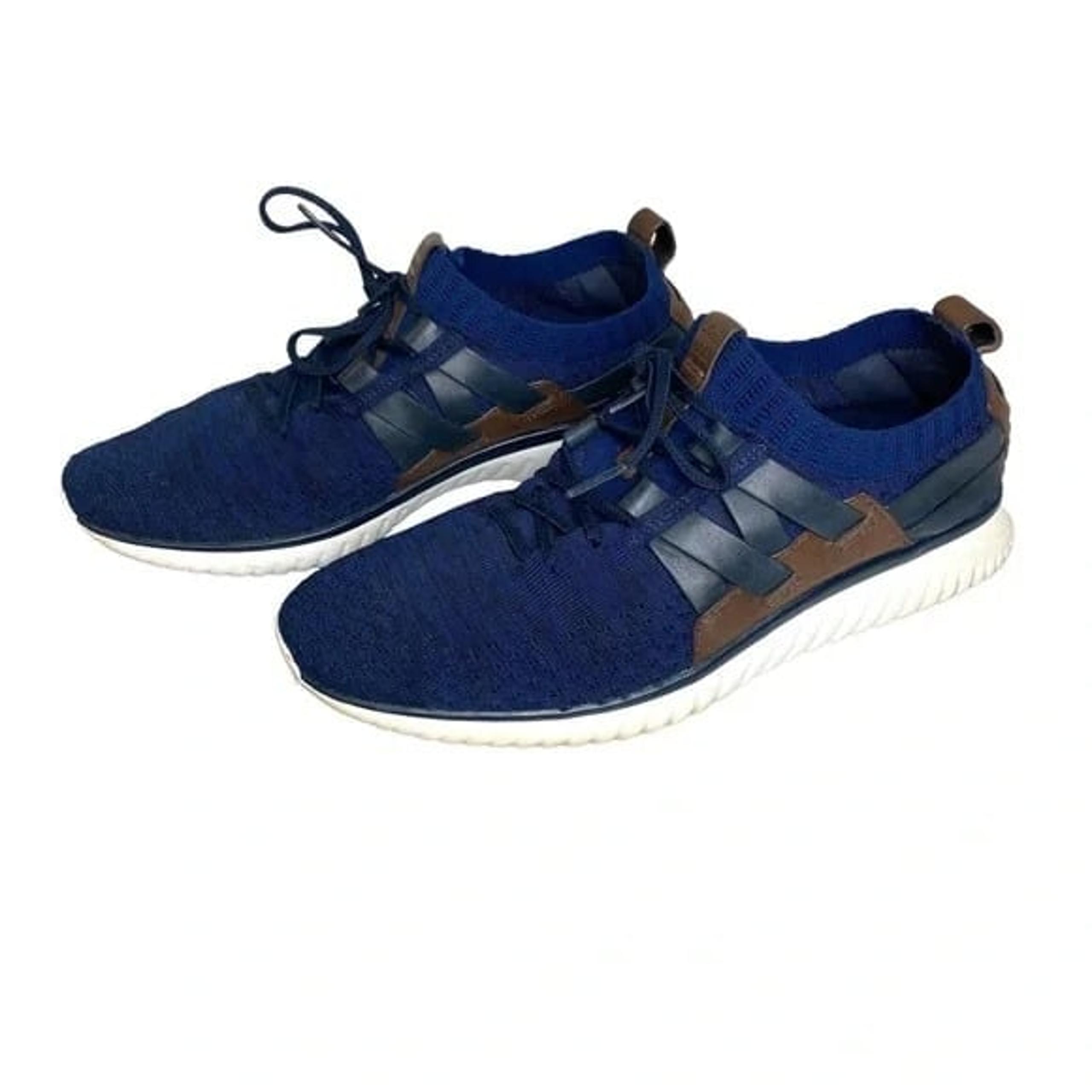 Cole Haan Men's GrandMotion Woven Navy Ink-Peony Stitchlite Sneaker Size 8M