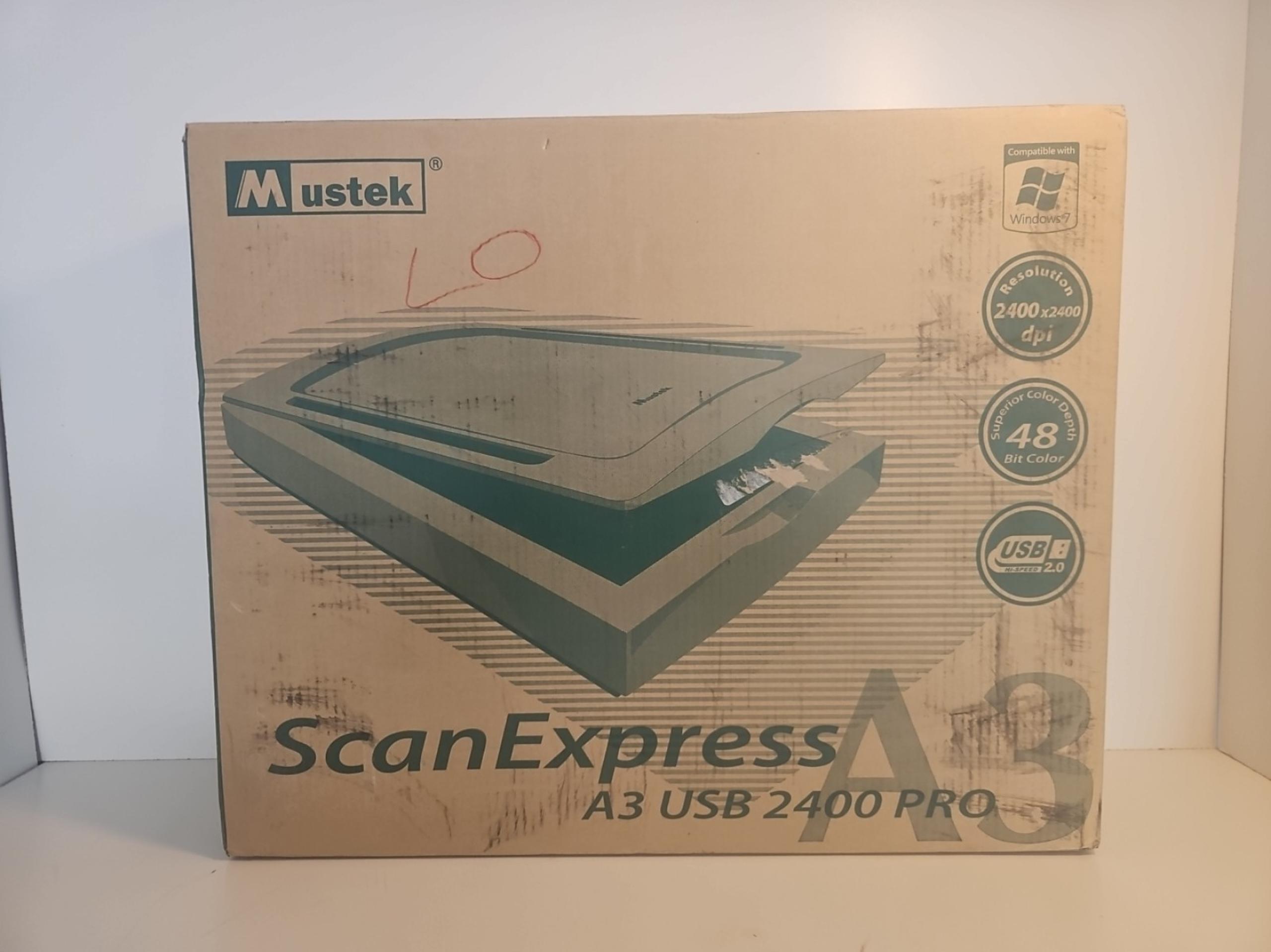 Mustek ScanExpress A3 USB 2400 PRO Flatbed Scanner 2400x2400dpi 48-Bit Color USB