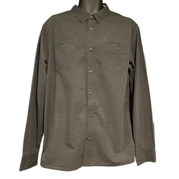 Levi’s Dark Gray Dress Button Up Down Shirt Men’s XL