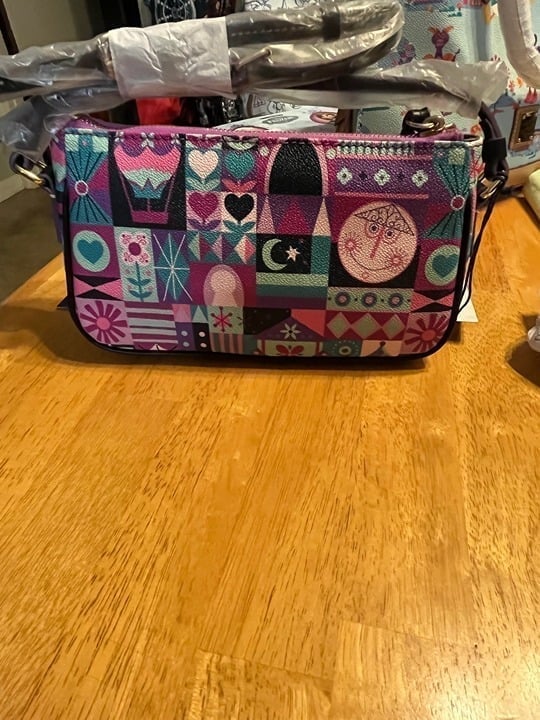 Disney Dooney & Bourke It's A Small World Pouchette Crossbody-NEW