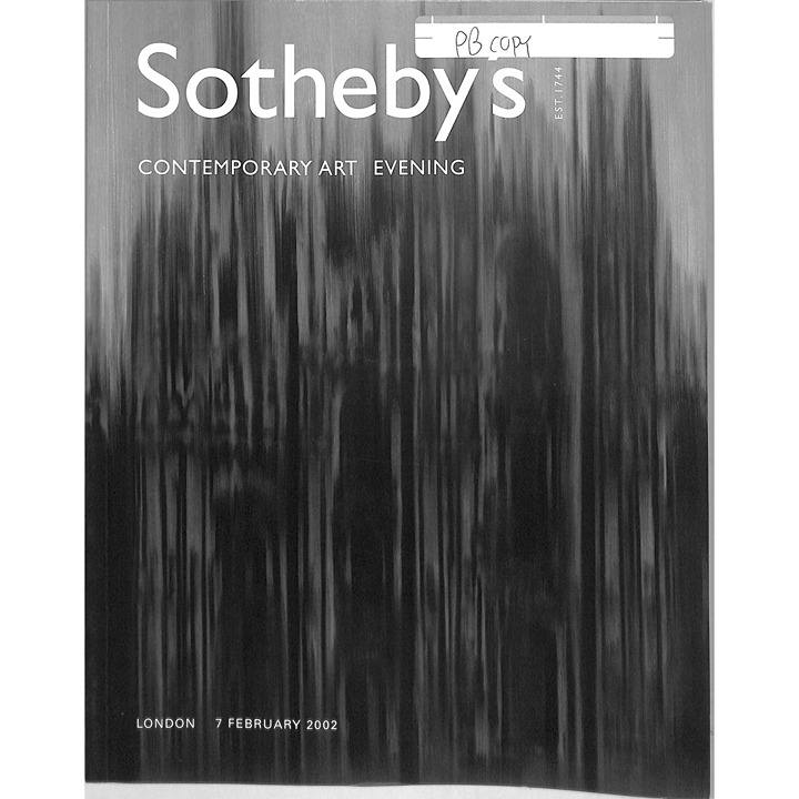 Sotheby's Contemporary Art Evening Auction Catalog February 7, 2002