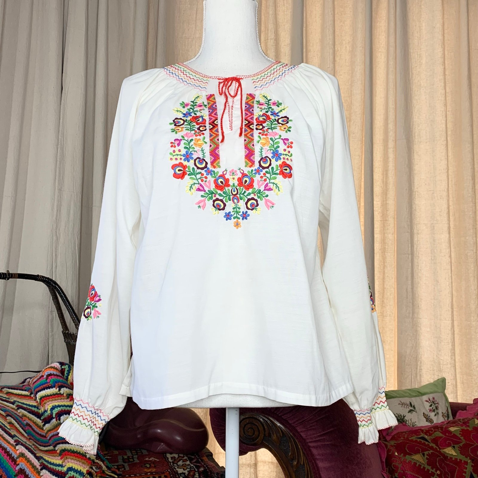 Hungarian Embroidered Blouse