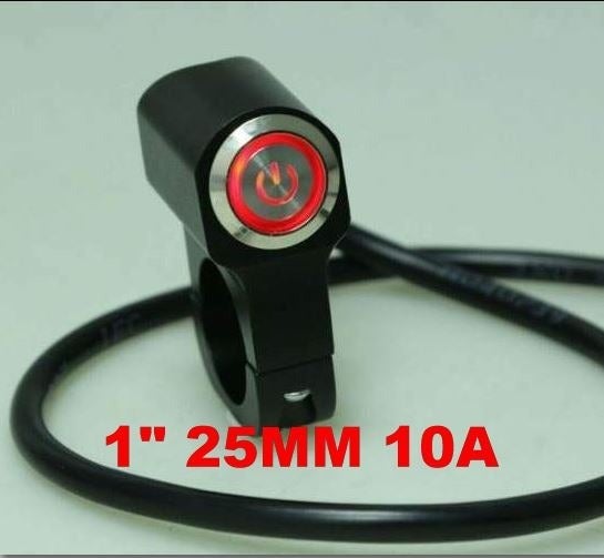 1 25MM 10A Handlebar Light Switch
