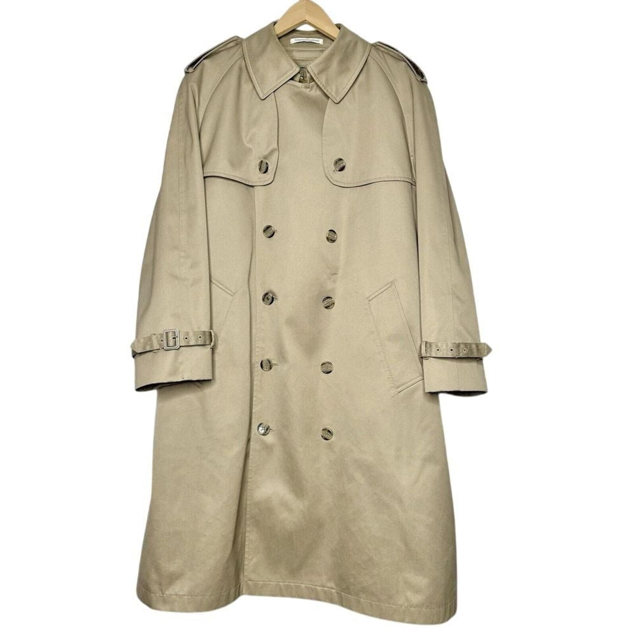 Misty Harbor Trench Coat sz 42 Double Breasted Belted Down Liner Long Rain Coat