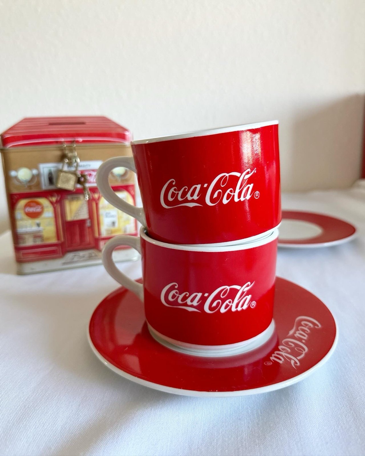 Pair of Coca Cola cup and saucers (2 sets)