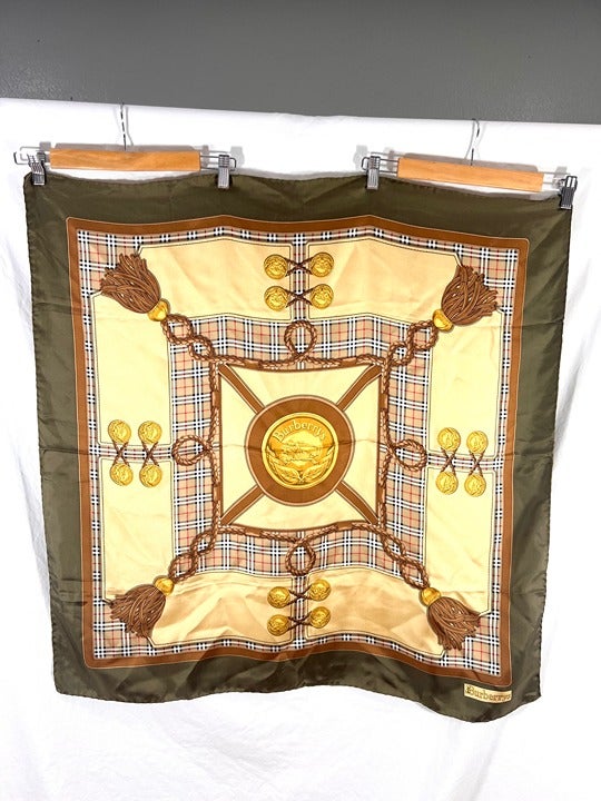 BURBERRYS Multicolor Pure Silk With Burberry Logo Women s Scarf Made in Italy Women s accessories