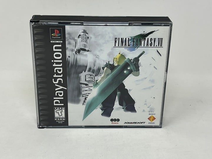 Sony PlayStation PS1 - Final Fantasy VII 7 - MISPRINT Black Label CIB Complete