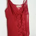 Vintage 80s Victoria's Secret Gold Label Babydoll Sheer Red Medium Coquette Sexy