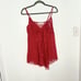 Vintage 80s Victoria's Secret Gold Label Babydoll Sheer Red Medium Coquette Sexy