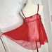 Vintage 80s Victoria's Secret Gold Label Babydoll Sheer Red Medium Coquette Sexy