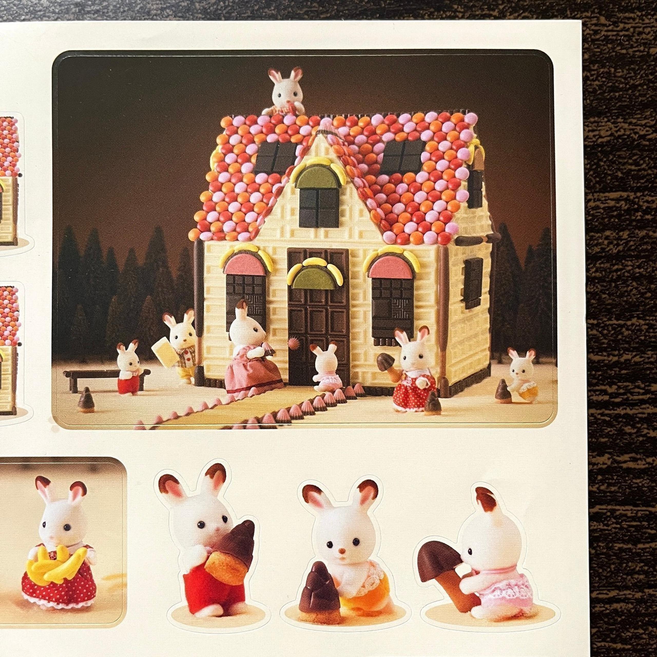 Meiji X Sylvanian Families Bunny Rabbit Rare Japan Exclusive Sticker Sheet