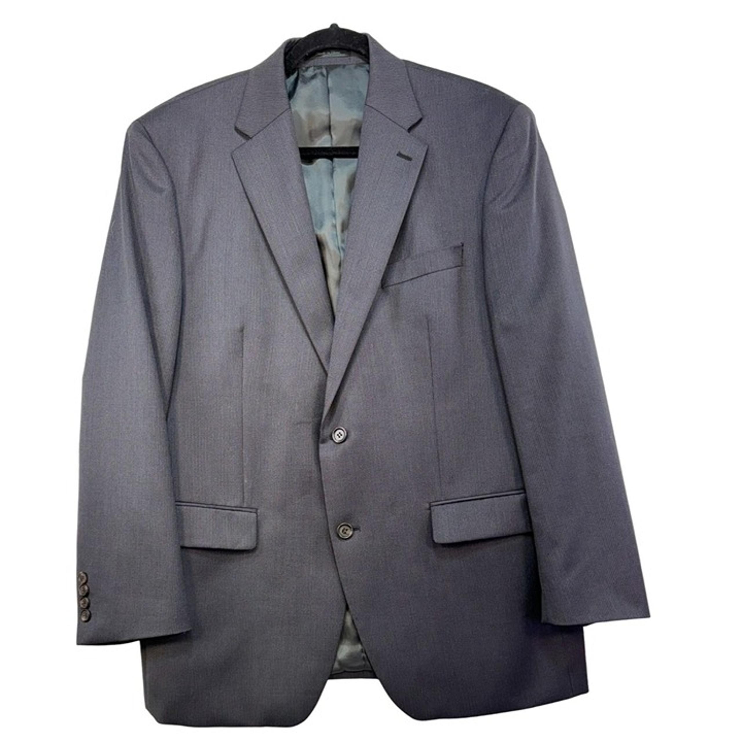 Lauren Ralph Lauren Mens Wool Blazer 42R Grey Pockets & Buttons